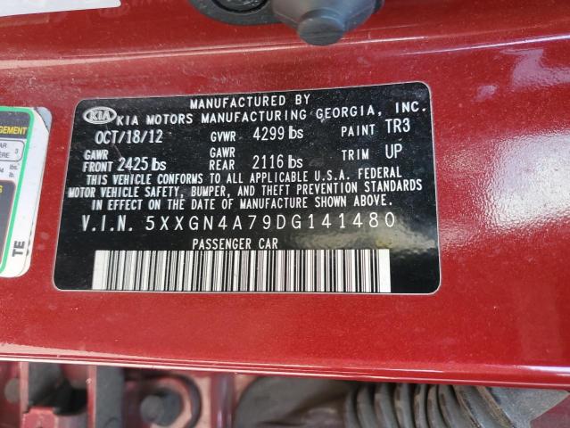 5XXGN4A79DG141480 - 2013 KIA OPTIMA EX RED photo 13