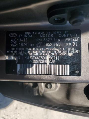 KMHCT4AE5DU556711 - 2013 HYUNDAI ACCENT GLS ბეჟი ფოტო 12