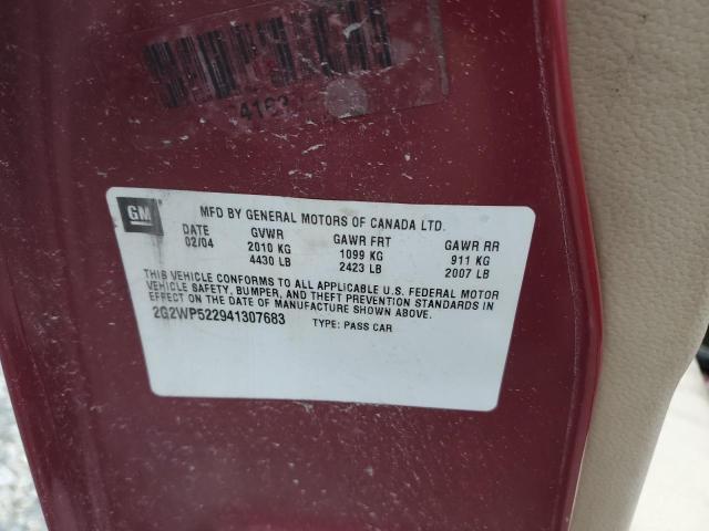 2G2WP522941307683 - 2004 PONTIAC GRAND PRIX GT RED photo 13