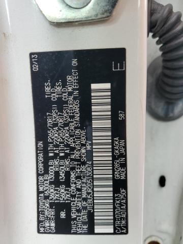 JTEBU5JR2D5130874 - 2013 TOYOTA 4RUNNER SR5 WHITE photo 13