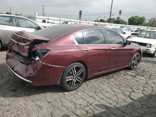 1HGCR2F57GA168368 - 2016 HONDA ACCORD SPORT Бордовый фото 3