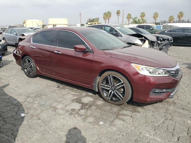 1HGCR2F57GA168368 - 2016 HONDA ACCORD SPORT Бордовый фото 4