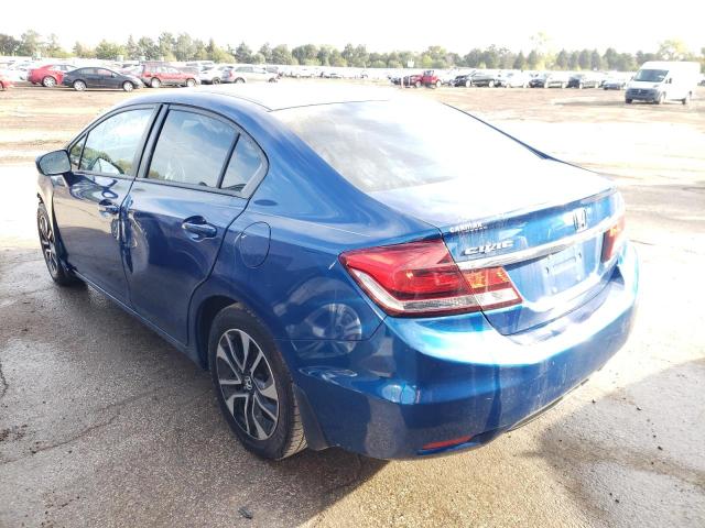 19XFB2F88FE067863 - 2015 HONDA CIVIC EX BLUE photo 2