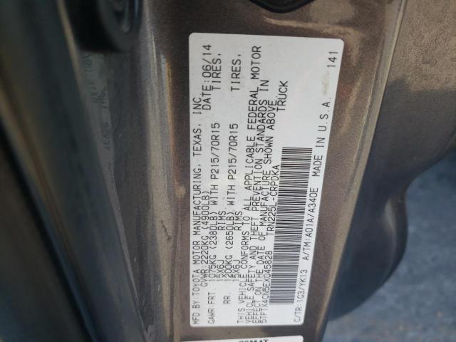 5TFTX4CN5EX045828 - 2014 TOYOTA TACOMA ACCESS CAB Szary zdjęcie 12