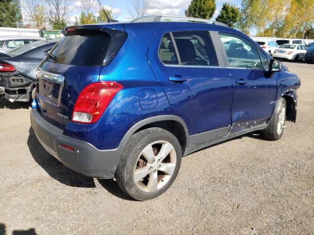 3GNCJSSB3DL114630 - 2013 CHEVROLET TRAX LTZ BLUE photo 3