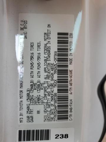 3TYRX5GN4PT085308 - 2023 TOYOTA TACOMA ACCESS CAB Սպիտակ լուսանկար 13