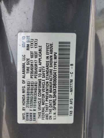 5FNRL5H6XDB060041 - 2013 HONDA ODYSSEY EXL Brązowy zdjęcie 13