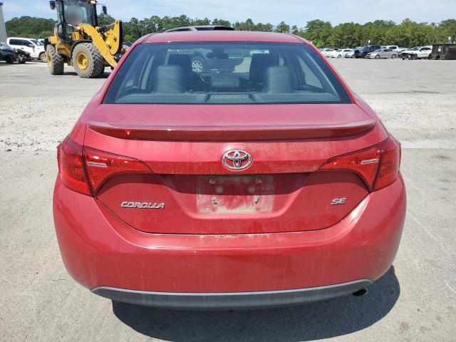 2T1BURHE3JC006352 - 2018 TOYOTA COROLLA L RED photo 6