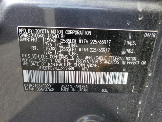 JTMBFREV4JJ227848 - 2018 TOYOTA RAV4 LE გრაფიტი ფოტო 13