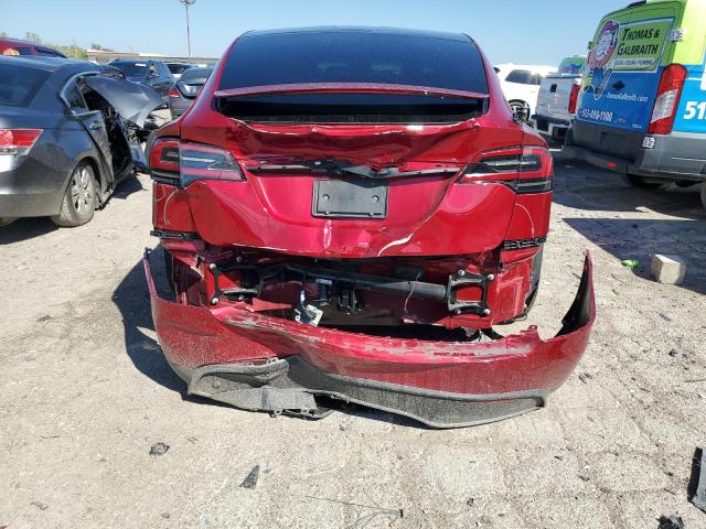 7SAXCDE50PF405873 - 2023 TESLA MODEL X RED photo 6