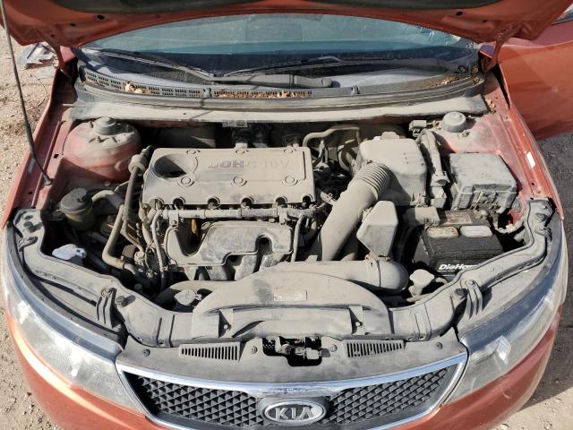 KNAFW4A33A5112575 - 2010 KIA FORTE SX ORANGE photo 11