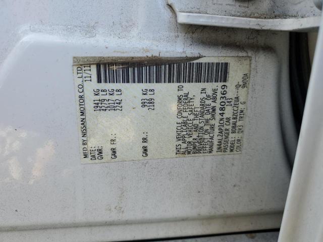 1N4AL2AP1CN480369 - 2012 NISSAN ALTIMA BASE WHITE photo 13