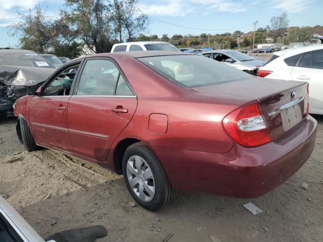 4T1BE32K12U106619 - 2002 TOYOTA CAMRY LE BURGUNDY photo 2