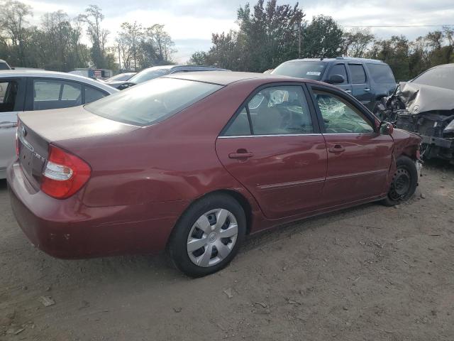 4T1BE32K12U106619 - 2002 TOYOTA CAMRY LE BURGUNDY photo 3