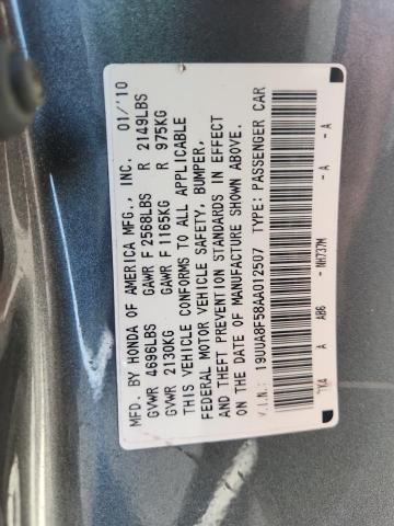 19UUA8F58AA012507 - 2010 ACURA TL GRAY photo 12