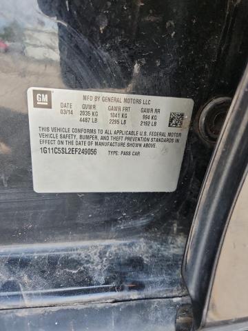 1G11C5SL2EF249056 - 2014 CHEVROLET MALIBU 1LT BLACK photo 12