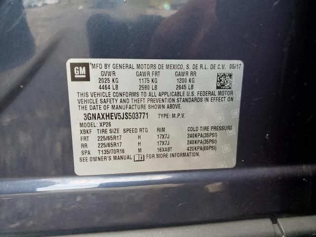 3GNAXHEV5JS503771 - 2018 CHEVROLET EQUINOX LS 蓝色 照片 13