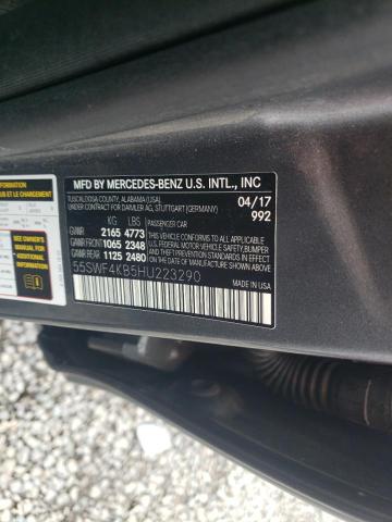 55SWF4KB5HU223290 - 2017 MERCEDES-BENZ C 300 4MATIC CHARCOAL photo 13