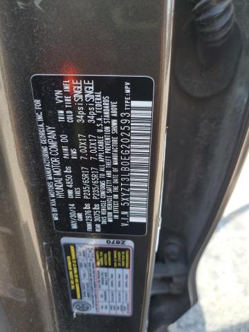 5XYZT3LB0EG202593 - 2014 HYUNDAI SANTA FE S Жасыл фото 12