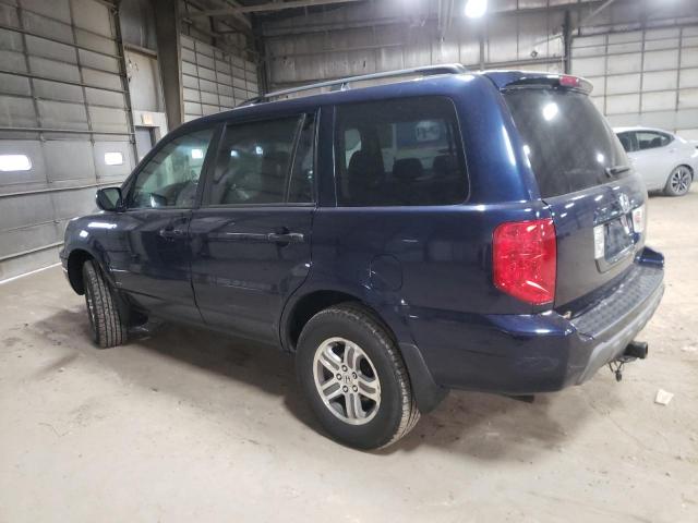 2HKYF18584H566889 - 2004 HONDA PILOT EXL BLUE photo 2