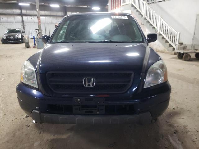 2HKYF18584H566889 - 2004 HONDA PILOT EXL BLUE photo 5