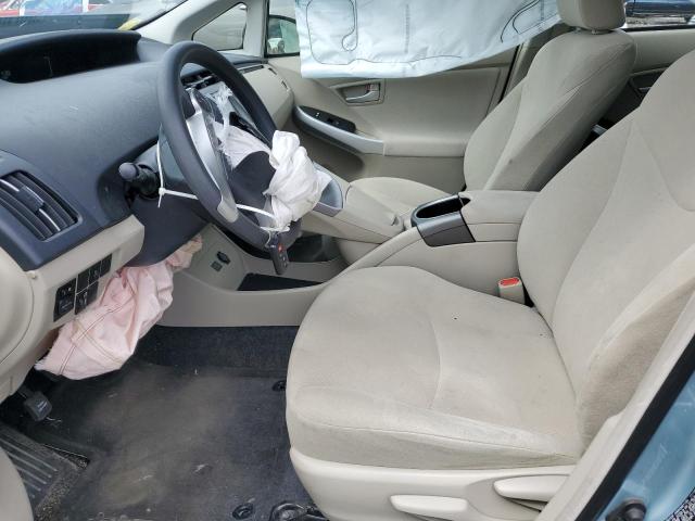 JTDKN3DU2F1906341 - 2015 TOYOTA PRIUS TURQUOISE photo 7