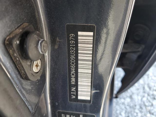 KMHCN46C09U321979 - 2009 HYUNDAI ACCENT GLS CHARCOAL photo 12