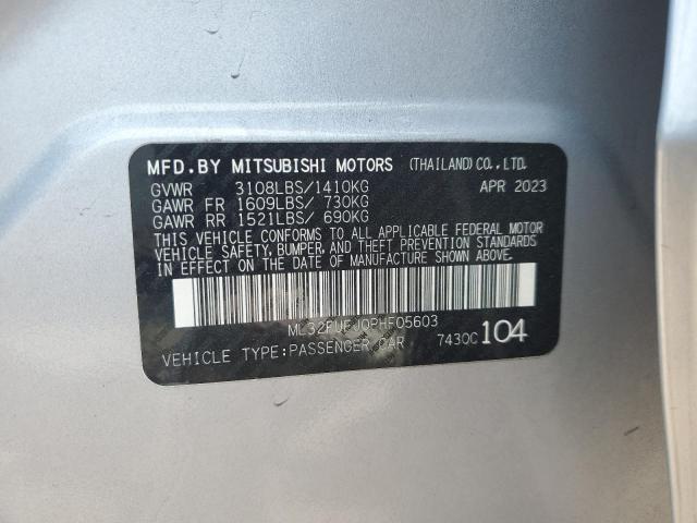 ML32FUFJ0PHF05603 - 2023 MITSUBISHI MIRAGE G4 ES SILVER photo 13