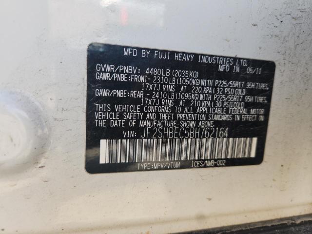 JF2SHBEC5BH762164 - 2011 SUBARU FORESTER LIMITED 白色 照片 13
