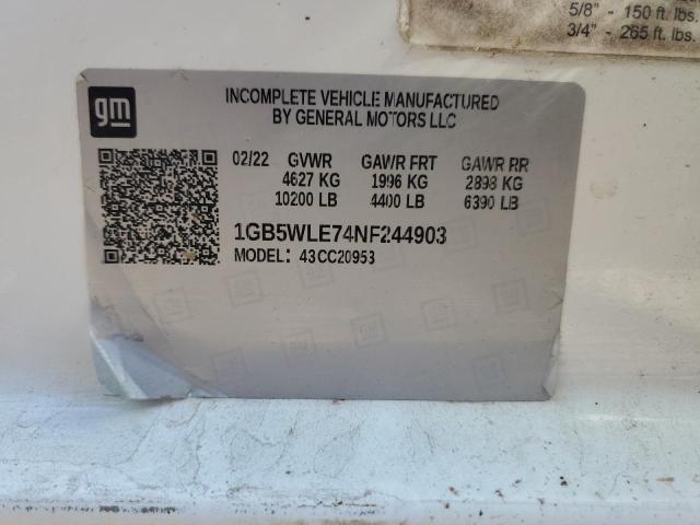 1GB5WLE74NF244903 - 2022 CHEVROLET SILVERADO C2500 HEAVY DUTY WHITE photo 12