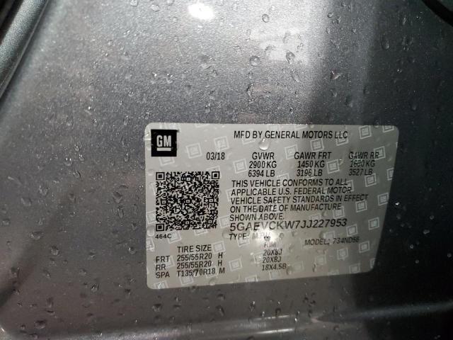 5GAEVCKW7JJ227953 - 2018 BUICK ENCLAVE AVENIR 灰色 照片 13