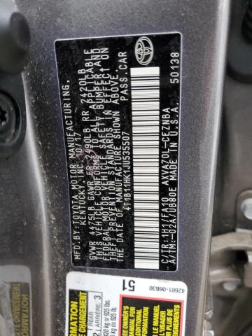 4T1B11HK1JU535507 - 2018 TOYOTA CAMRY L CHARCOAL photo 13