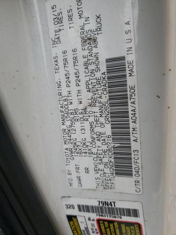 5TFTU4GN0FX080216 - 2015 TOYOTA TACOMA PRERUNNER ACCESS CAB WHITE photo 12