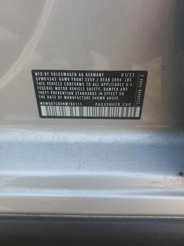 WVWG87CDXNW155111 - 2022 VOLKSWAGEN GTI S Boz foto 12