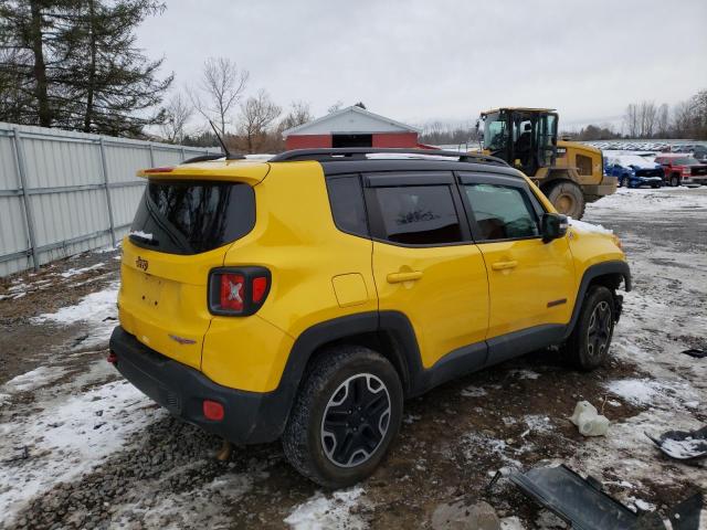 ZACCJBCT9GPC67430 - 2016 JEEP RENEGADE TRAILHAWK YELLOW photo 3