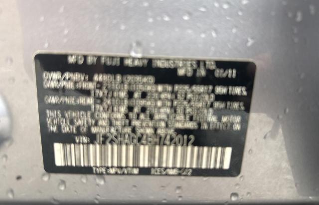 JF2SHAGC4BH742012 - 2011 SUBARU FORESTER TOURING 石墨色 照片 10