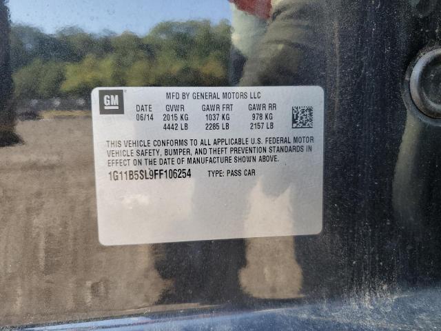 1G11B5SL9FF106254 - 2015 CHEVROLET MALIBU LS 黑色 照片 12