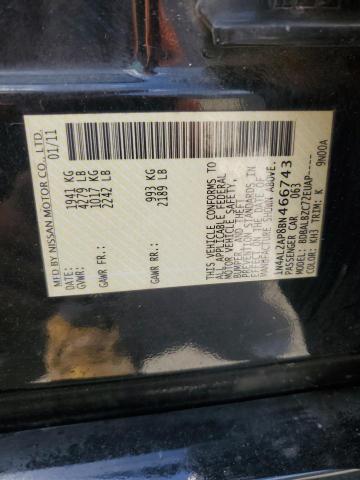 1N4AL2AP8BN466743 - 2011 NISSAN ALTIMA BASE BLACK photo 12