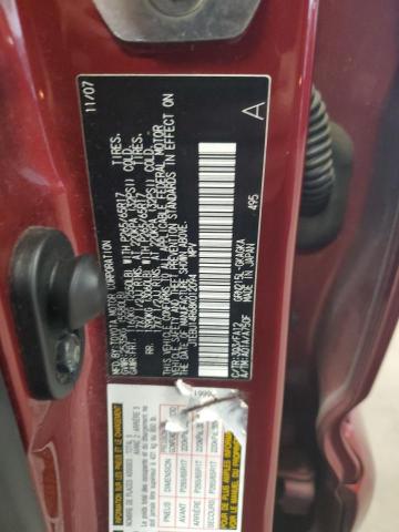 JTEBU14R68K012094 - 2008 TOYOTA 4RUNNER SR5 MAROON photo 12