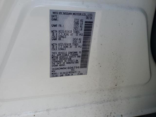 5N1DR2MN0HC606798 - 2017 NISSAN PATHFINDER S Ağ foto 13