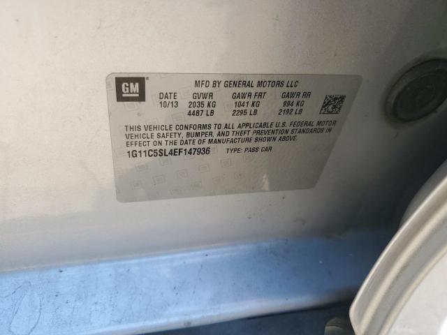 1G11C5SL4EF147936 - 2014 CHEVROLET MALIBU 1LT SILVER photo 13