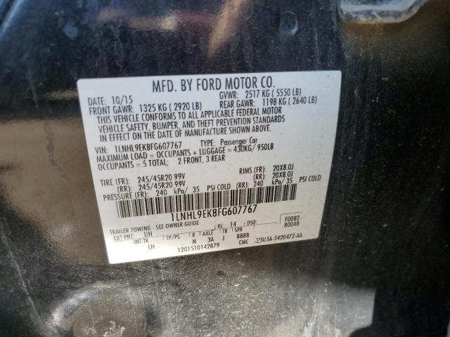 1LNHL9EK8FG607767 - 2015 LINCOLN MKS BLACK photo 12