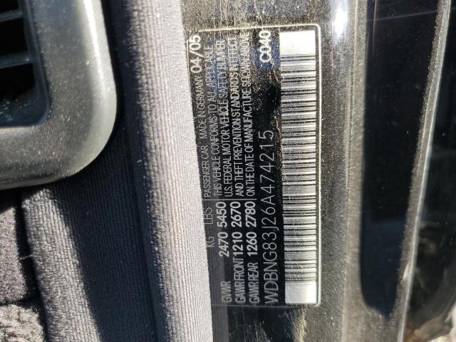 WDBNG83J26A474215 - 2006 MERCEDES-BENZ S 430 4MATIC BLACK photo 12