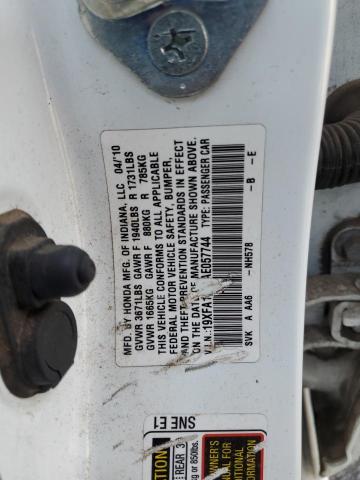 19XFA1F32AE057744 - 2010 HONDA CIVIC VP WHITE photo 13