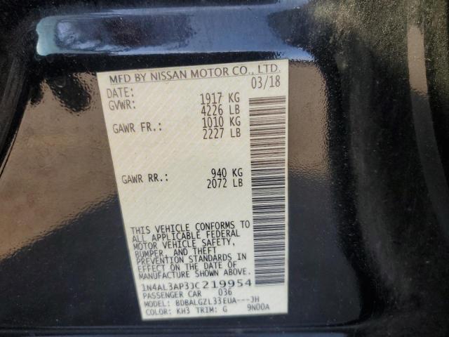 1N4AL3AP3JC219954 - 2018 NISSAN ALTIMA 2.5 BLACK photo 13