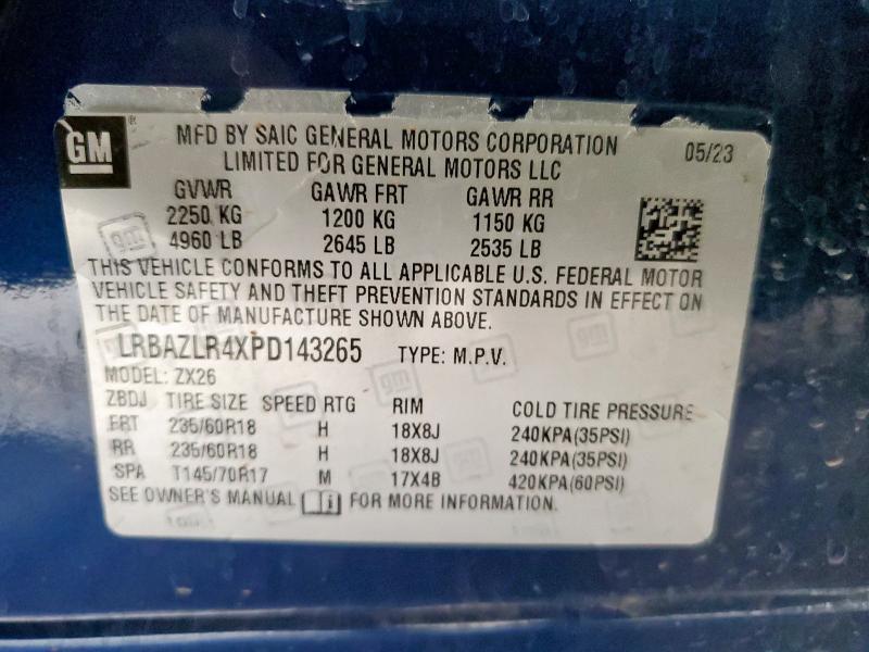 LRBAZLR4XPD143265 - 2023 BUICK ENVISION PREFERRED ლურჯი ფოტო 13