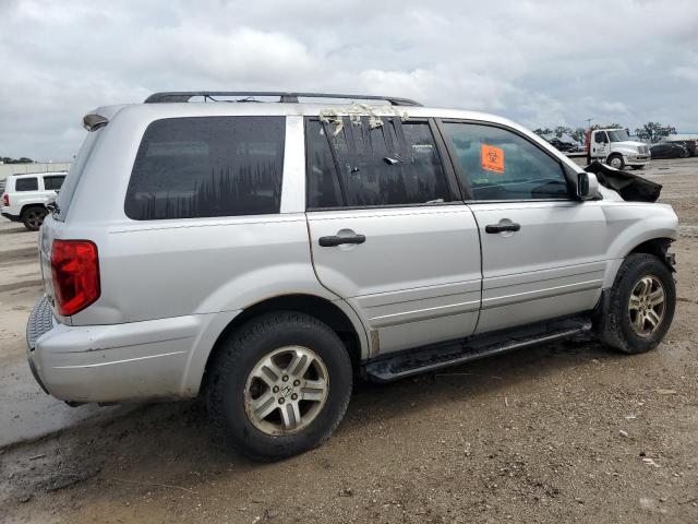 2HKYF18574H540896 - 2004 HONDA PILOT EXL SILVER photo 3