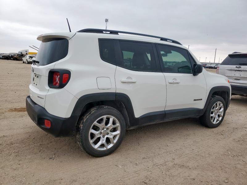 ZACCJBAB4JPJ22522 - 2018 JEEP RENEGADE SPORT თეთრი ფოტო 3