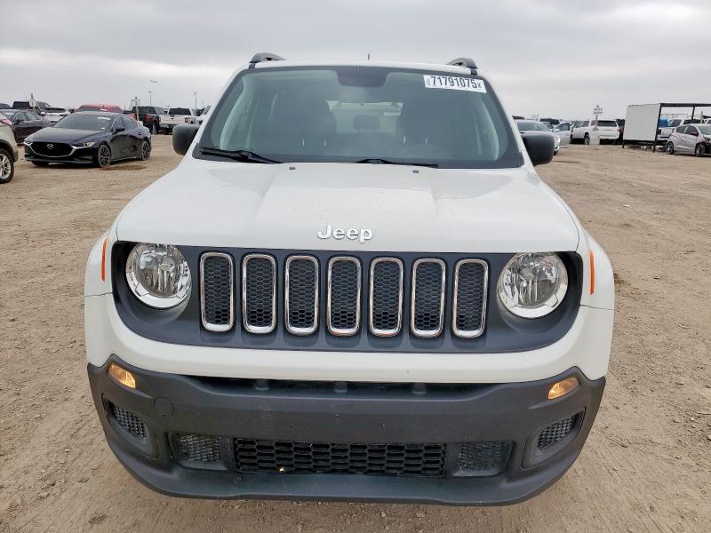 ZACCJBAB4JPJ22522 - 2018 JEEP RENEGADE SPORT თეთრი ფოტო 5