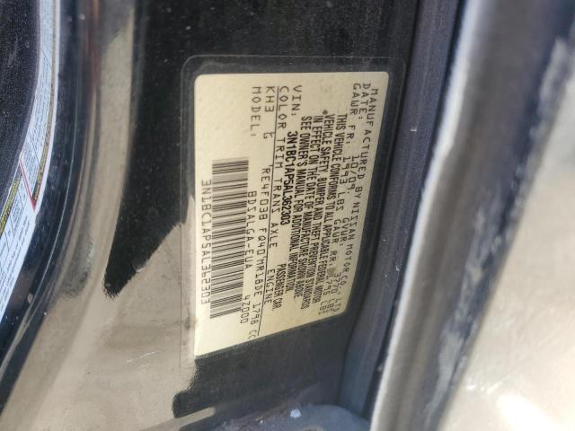 3N1BC1AP5AL362303 - 2010 NISSAN VERSA S BLACK photo 12